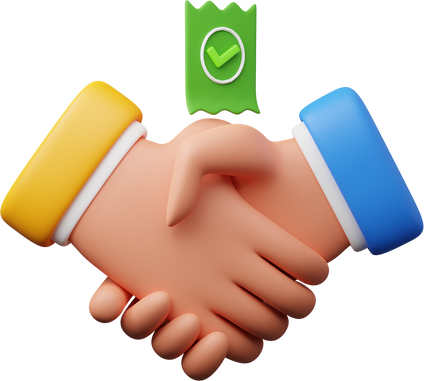 Handshake 3d illustration