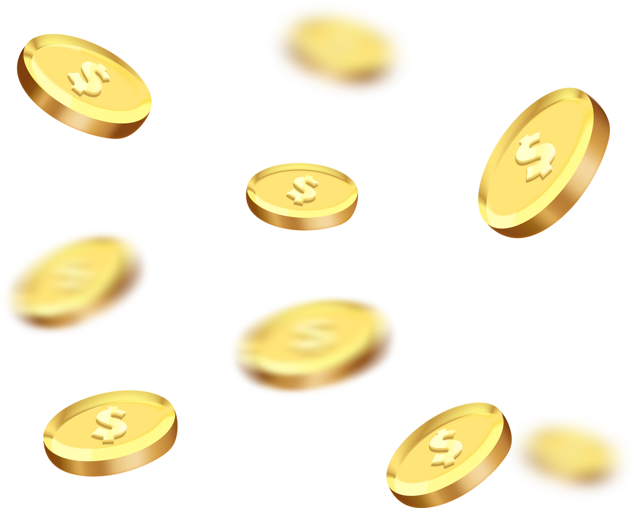 3d golden coin